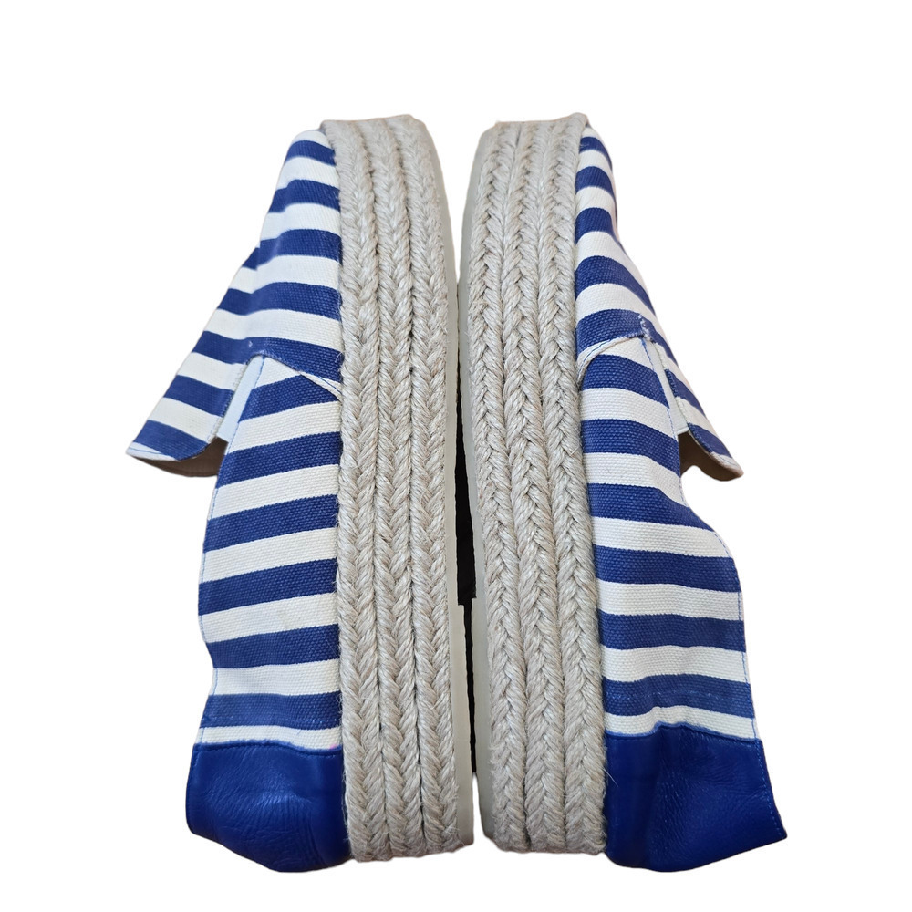 M. GEMI Italian Canvas Stripe Espadrilles Sz 8.5